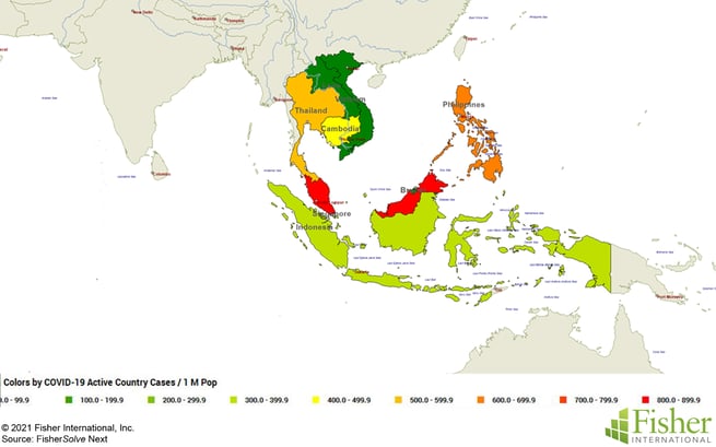 Fig 1 Covid-19 Active Cases per 1 million population