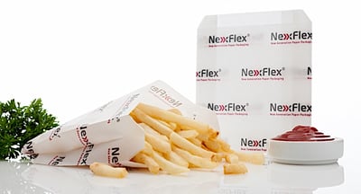 Image of Koehler NexPure OGR's new grease-resistant sustainable paper for the fast-food market packaging market.