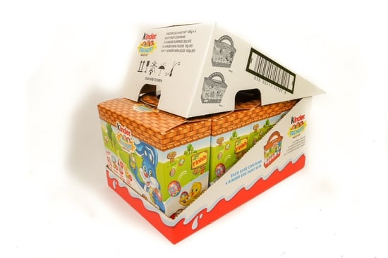 Image of Kinder's shelf ready packaging.