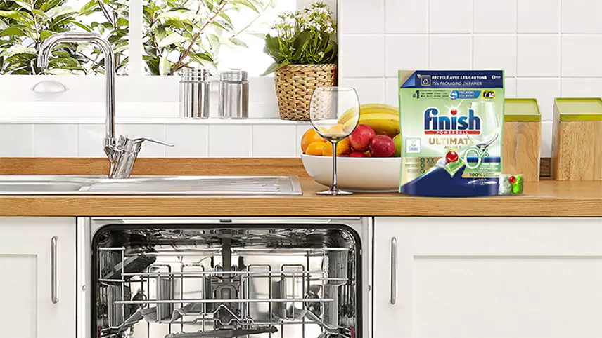Image of Finish's new paper-based packaging. 